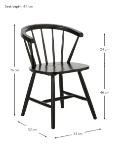 Sillas Con Reposabrazos De Madera Windsor Megan, 2 Uds.