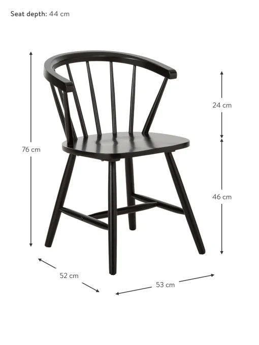 Sillas Con Reposabrazos De Madera Windsor Megan, 2 Uds.
