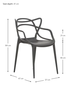 Sillas Con Reposabrazos De Diseno Masters, 2 Uds.