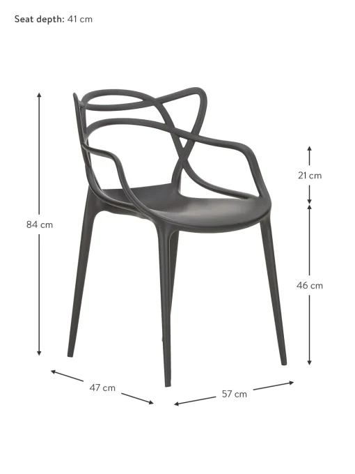 Sillas Con Reposabrazos De Diseno Masters, 2 Uds.