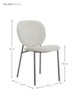 Sillas Tapizadas En Tejido Boucle Ulrica, 2 Uds.