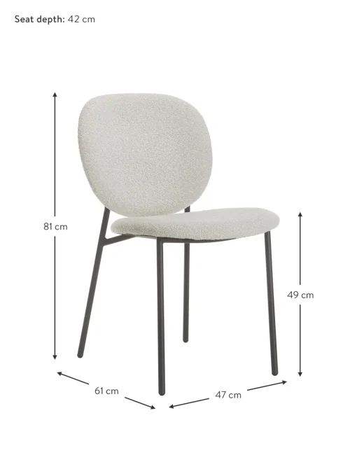 Sillas Tapizadas En Tejido Boucle Ulrica, 2 Uds.