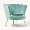 Sillon Coctel De Terciopelo Oyster