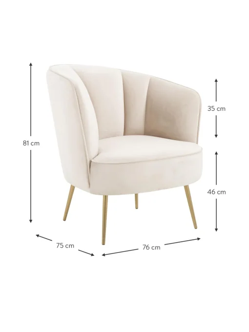 Sillon Coctel De Terciopelo Louise