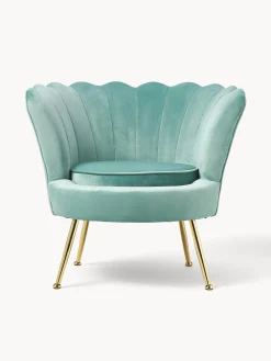 Sillon Coctel De Terciopelo Oyster