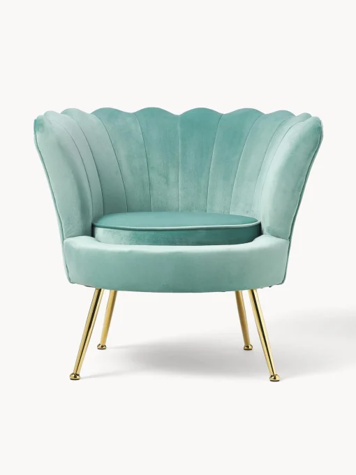 Sillon Coctel De Terciopelo Oyster