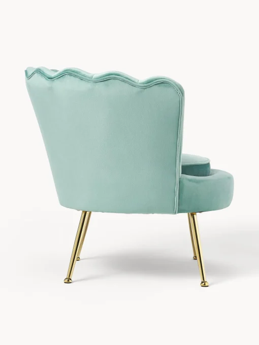 Sillon Coctel De Terciopelo Oyster