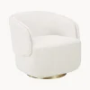 Sillon Giratorio En Tejido Boucle Irene