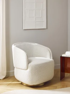 Sillon Giratorio En Tejido Boucle Irene