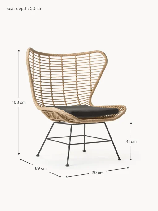 Sillon Orejero De Poliratan Costa
