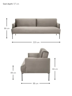 Sofa Cama De Terciopelo Fluente (3 Plazas)