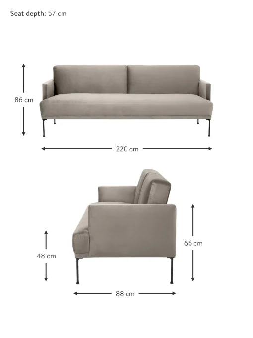 Sofa Cama De Terciopelo Fluente (3 Plazas)