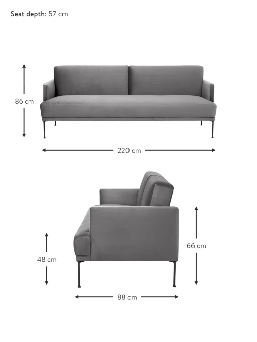 Sofa Cama De Terciopelo Fluente (3 Plazas)