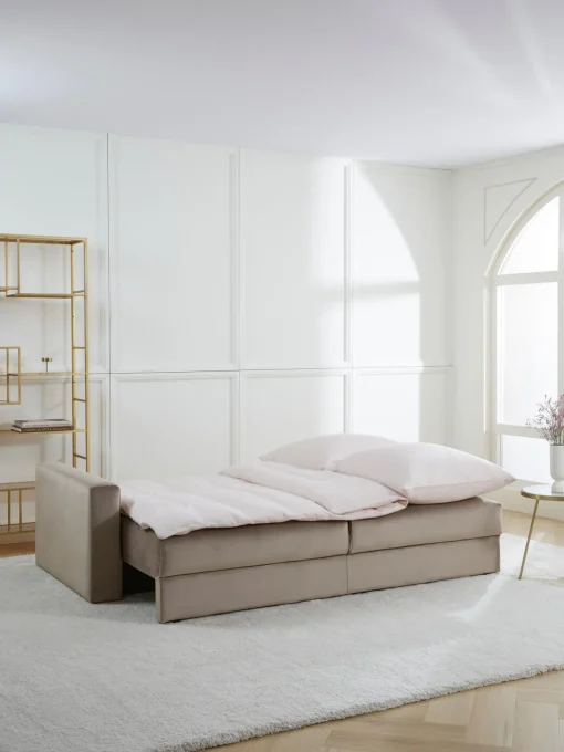 Sofa Cama De Terciopelo Tasha (3 Plazas), Con Espacio De Almacenamiento