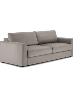 Sofa Cama De Terciopelo Tasha (3 Plazas), Con Espacio De Almacenamiento