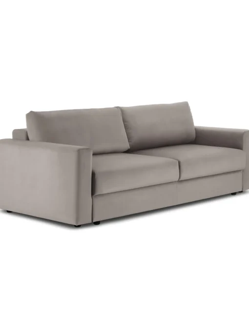 Sofa Cama De Terciopelo Tasha (3 Plazas), Con Espacio De Almacenamiento