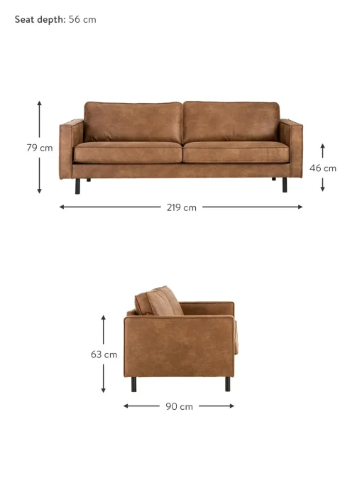 Sofa De Cuero Reciclado Hunter (3 Plazas)