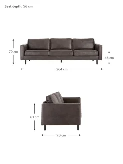 Sofa De Cuero Reciclado Hunter (3 Plazas)