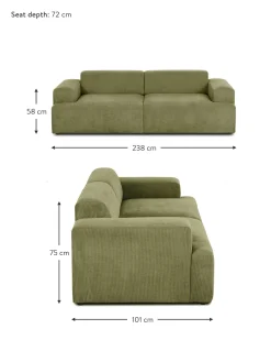 Sofa De Pana Melva (3 Plazas)