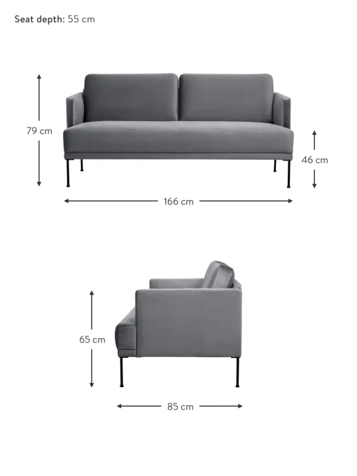 Sofa De Terciopelo Fluente (2 Plazas)