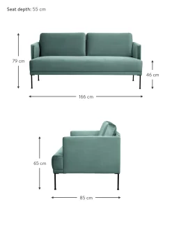 Sofa De Terciopelo Fluente (2 Plazas)