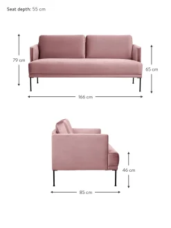 Sofa De Terciopelo Fluente (2 Plazas)