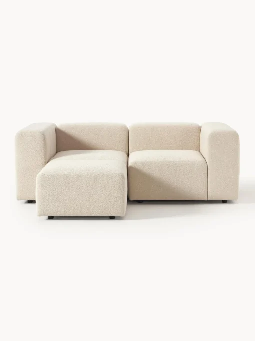 Sofa Modular Boucle Lena (3 Plazas), Con Reposapies