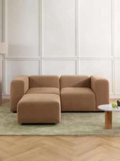 Sofa Modular Boucle Lena (3 Plazas), Con Reposapies
