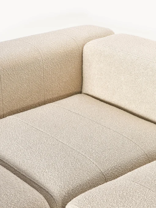 Sofa Modular Boucle Lena (3 Plazas), Con Reposapies