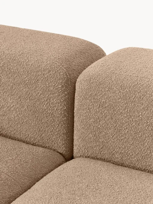 Sofa Modular Boucle Lena (3 Plazas), Con Reposapies
