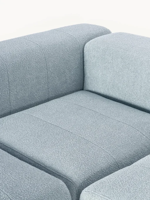 Sofa Modular Boucle Lena (3 Plazas), Con Reposapies