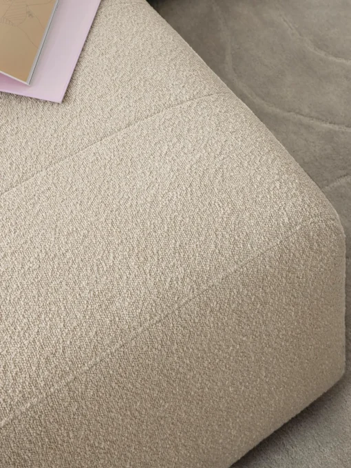 Sofa Modular Boucle Lena (3 Plazas), Con Reposapies