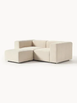 Sofa Modular Boucle Lena (3 Plazas), Con Reposapies