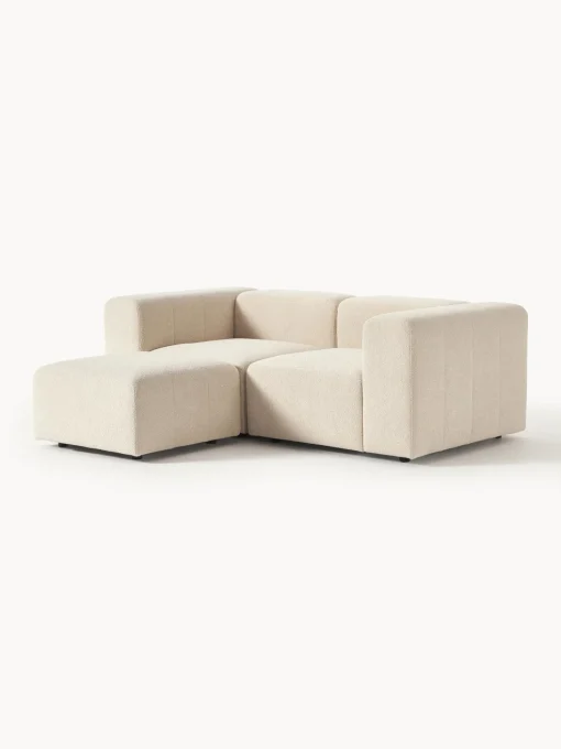 Sofa Modular Boucle Lena (3 Plazas), Con Reposapies