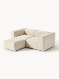 Sofa Modular Boucle Lena (3 Plazas), Con Reposapies