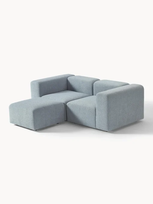Sofa Modular Boucle Lena (3 Plazas), Con Reposapies