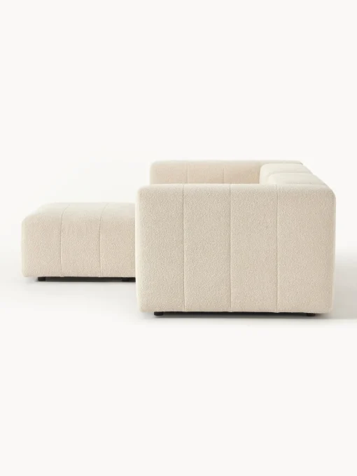 Sofa Modular Boucle Lena (3 Plazas), Con Reposapies