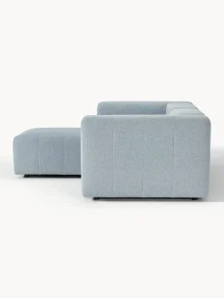 Sofa Modular Boucle Lena (3 Plazas), Con Reposapies