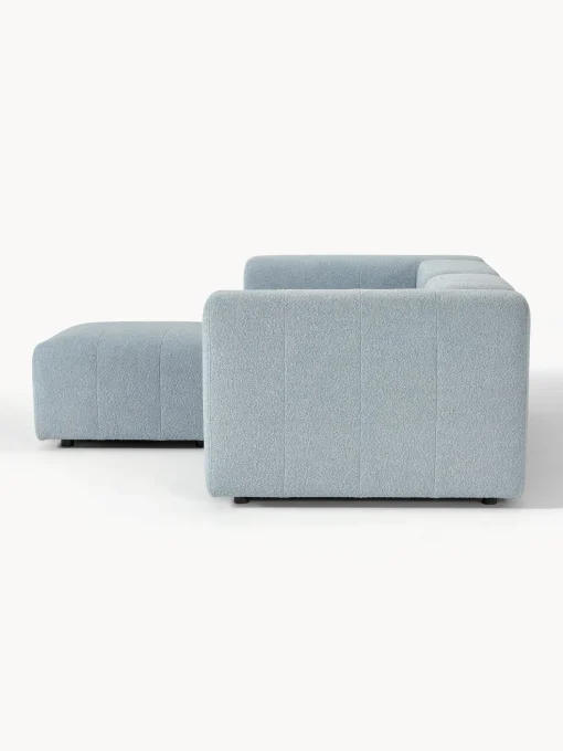 Sofa Modular Boucle Lena (3 Plazas), Con Reposapies