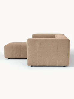 Sofa Modular Boucle Lena (3 Plazas), Con Reposapies