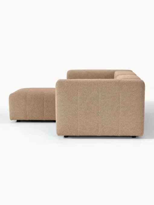 Sofa Modular Boucle Lena (3 Plazas), Con Reposapies