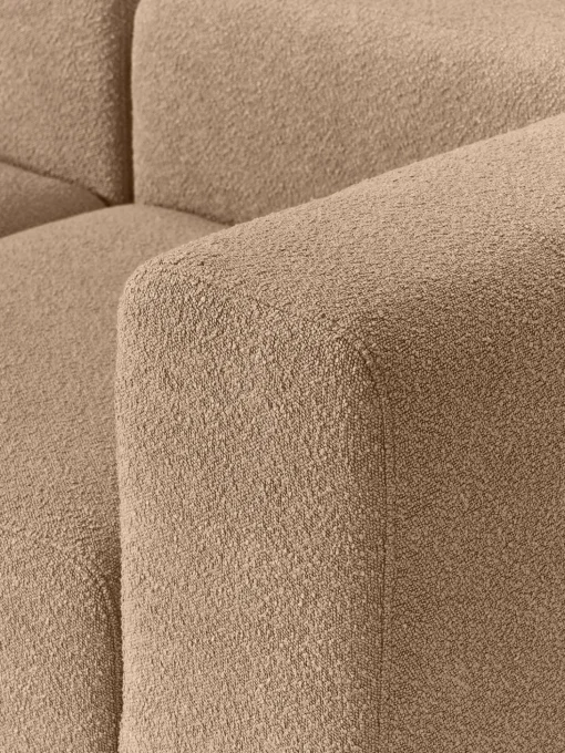 Sofa Modular Boucle Lena (3 Plazas), Con Reposapies