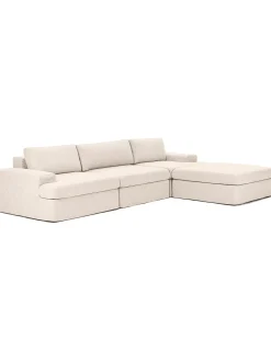 Sofa Modular Con Reposapies Russell (4 Plazas), Desenfundable