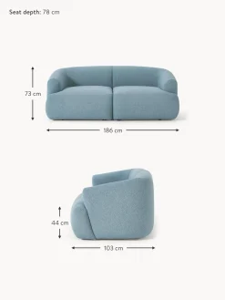Sofa Modular En Tejido Boucle Sofia (2 Plazas)