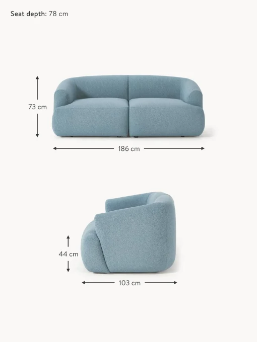 Sofa Modular En Tejido Boucle Sofia (2 Plazas)