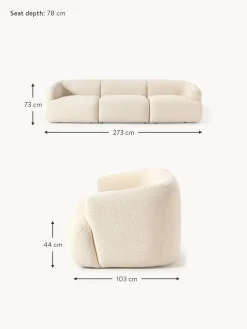 Sofa Modular En Tejido Boucle Sofia (3 Plazas)