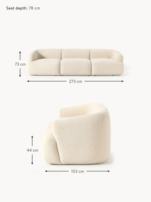 Sofa Modular En Tejido Boucle Sofia (3 Plazas)