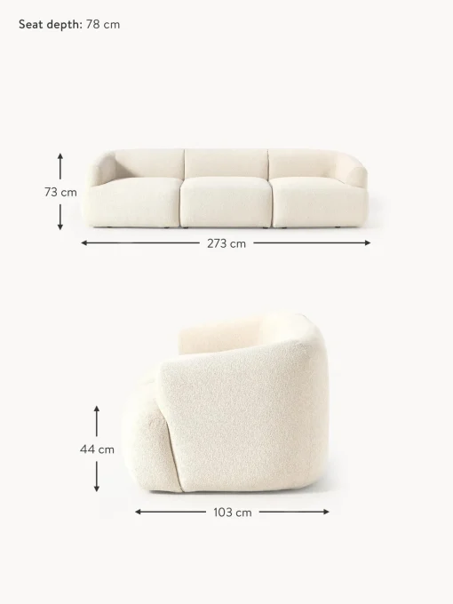 Sofa Modular En Tejido Boucle Sofia (3 Plazas)