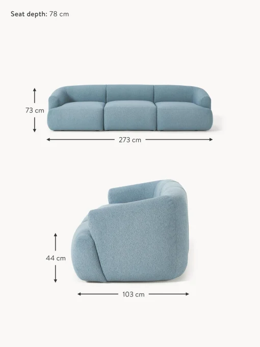 Sofa Modular En Tejido Boucle Sofia (3 Plazas)