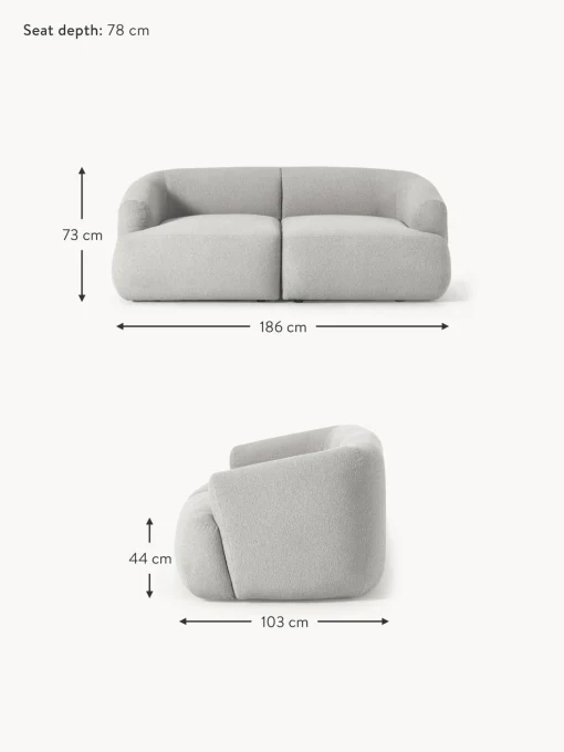 Sofa Modular En Tejido Boucle Sofia (2 Plazas)